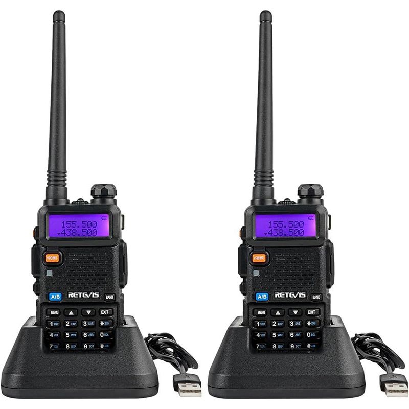 OEM - Par de Radios Walkie Talkie Banda Dual VHFUHF Transmisor FM Modelo UV8R