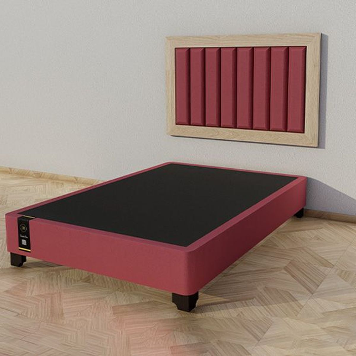 BARAKA HOME - Dormitorio Segovia + Cabecera Aerea 1.5 plz - Vino y Damasco