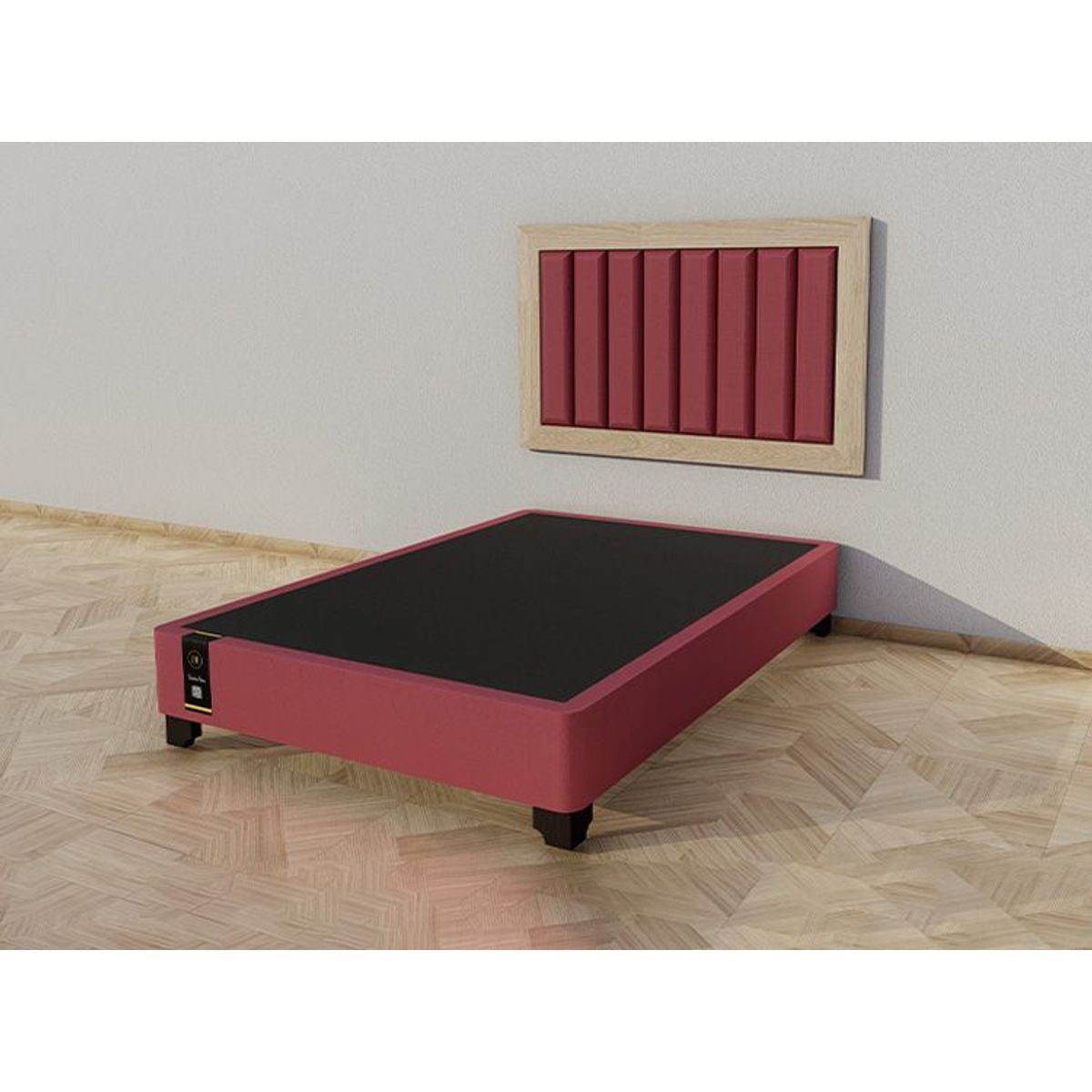 BARAKA HOME - Dormitorio Segovia + Cabecera Aerea 1.5 plz - Vino y Damasco