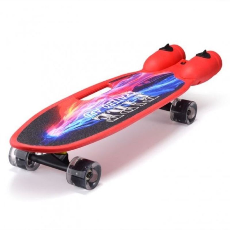 GENERICO - Skate Penny Patineta Bota Humo Para Niños Con Luces Led