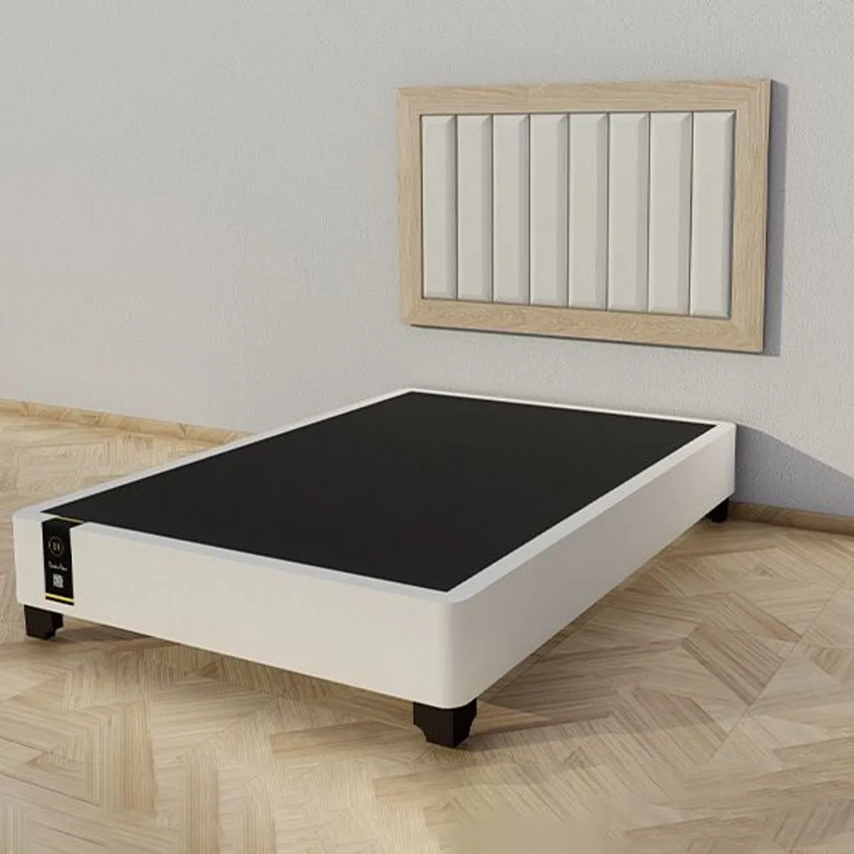 BARAKA HOME - Dormitorio Segovia + Cabecera Aerea 2 plz - Beige Claro y Damasco