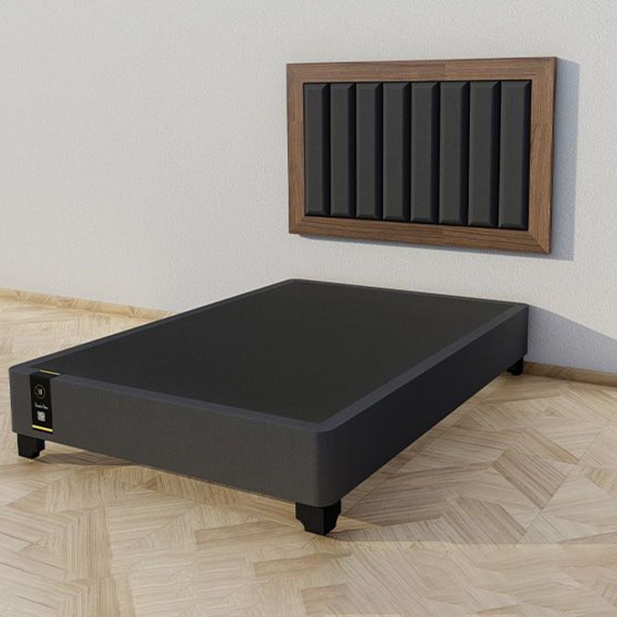 BARAKA HOME - Dormitorio Segovia + Cabecera Aerea 2 plz - Negro y Catania