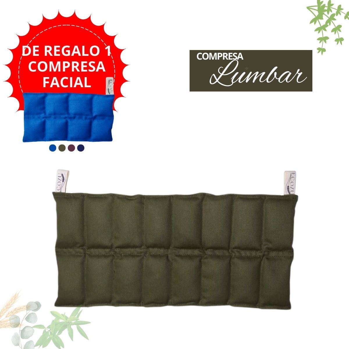 GENERICO - Compresas de Semilla Lumbar Verde