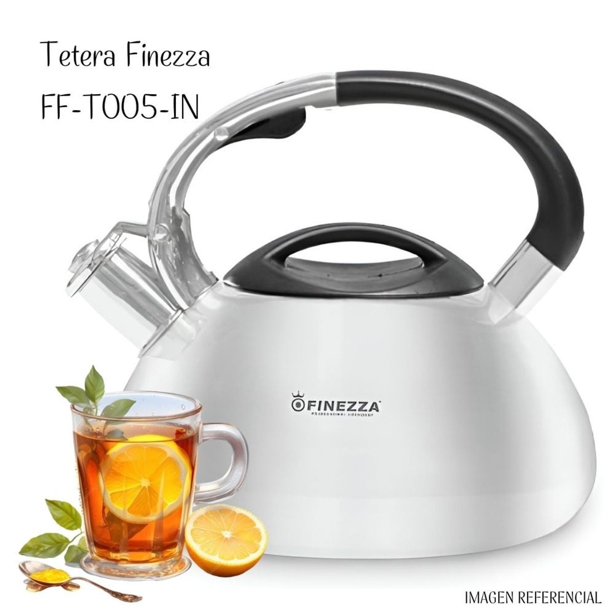 FINEZZA - Tetera Finezza De Acero Inoxidable de 3.0 Lt - FF-T0055-IN