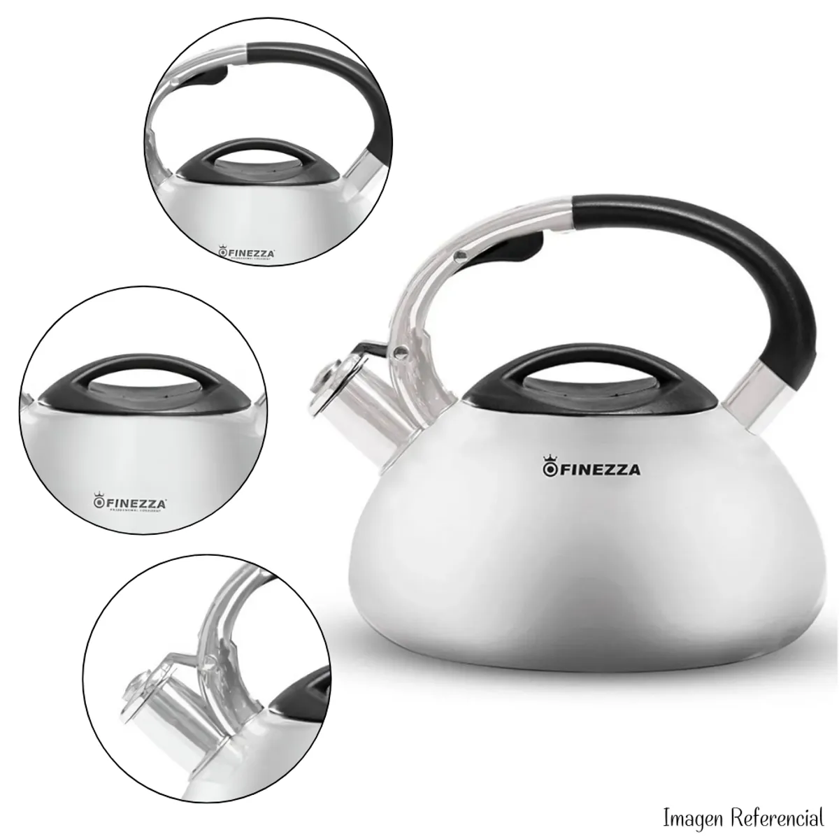 FINEZZA - Tetera Finezza De Acero Inoxidable de 3.0 Lt - FF-T0055-IN