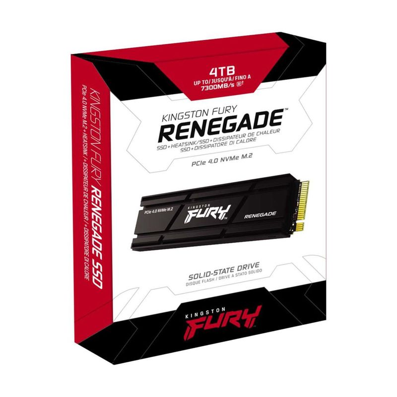 KINGSTON - SSD disco solido Kingston FURY Renegade 4TB Disipador PCIe 4.0 NVMe M.2 PS5 Ready