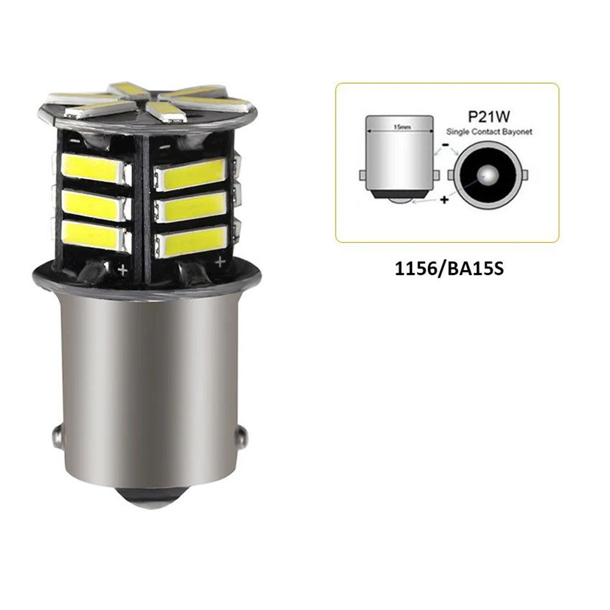 GENERICO - Foco Led T20  Luz Blanco 1 Contacto potente Estrobo