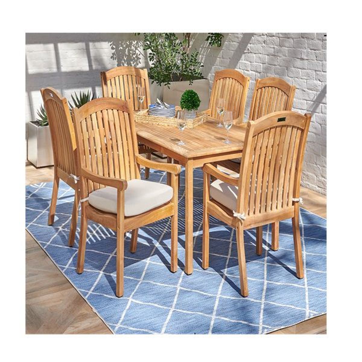 DMUEBLES - COMEDOR DMUEBLES ROSMERY 6 SILLONES BEIGE.