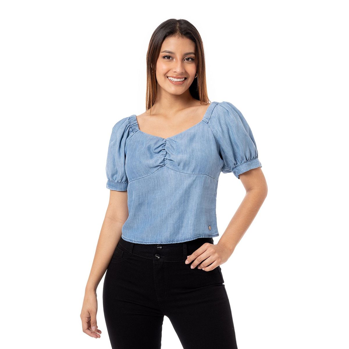 PIONIER - Blusas Moda Denim Mujer Yilca.Dm.