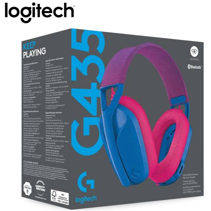 LOGITECH - AUDIFONO CMICROF LOGITECH G435 LIGHTSPEED  BLUETOOTH BLUE