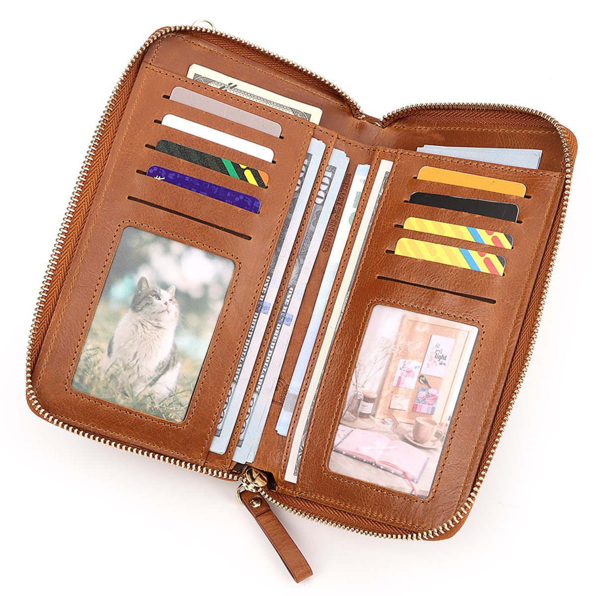 ARMUZ - Cartera de Cuero Vacuno Porta Celular DG1012 Mujer