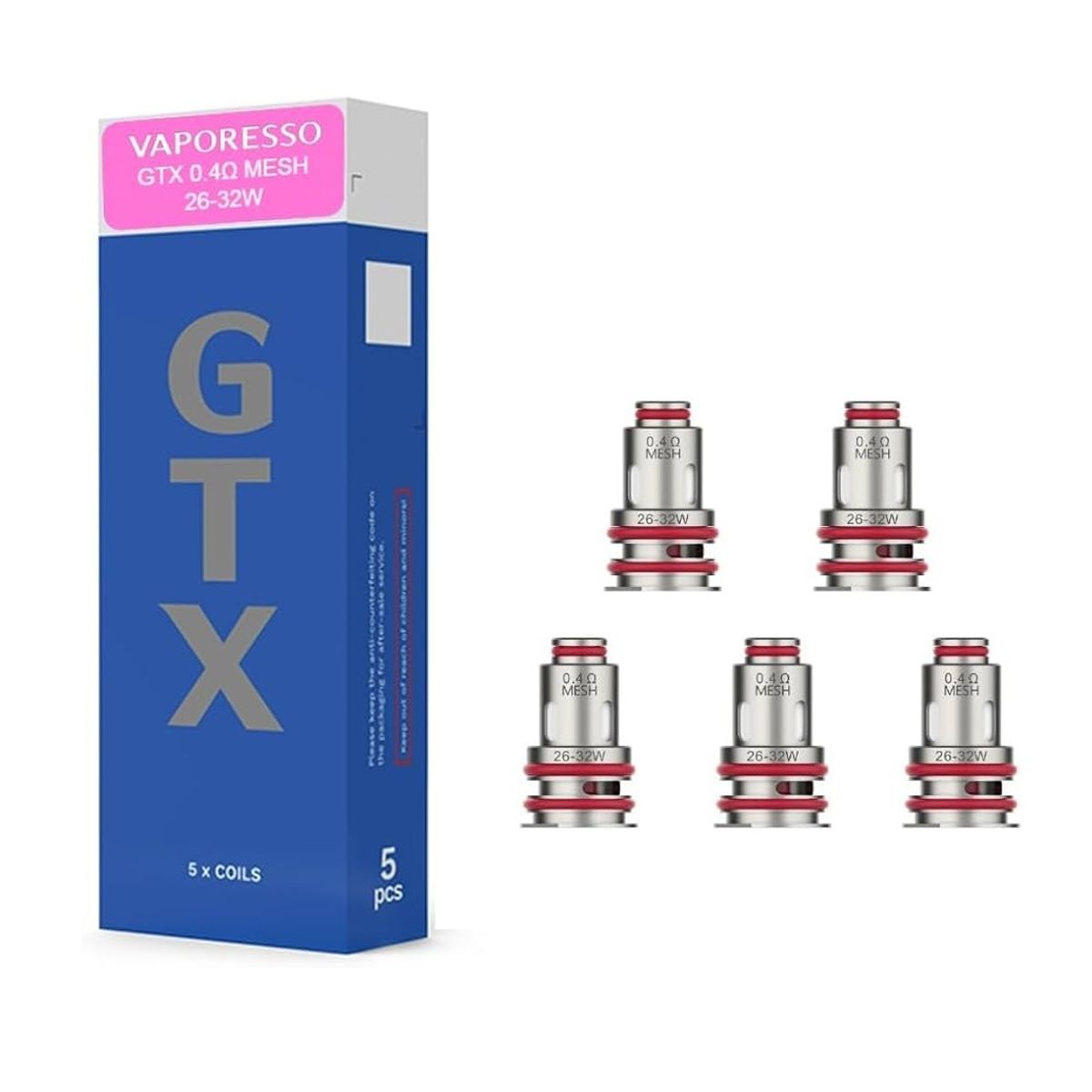 GENERICO - Resistencia Vaporesso GTX 0,4 ohm – Caja por 5 unidades