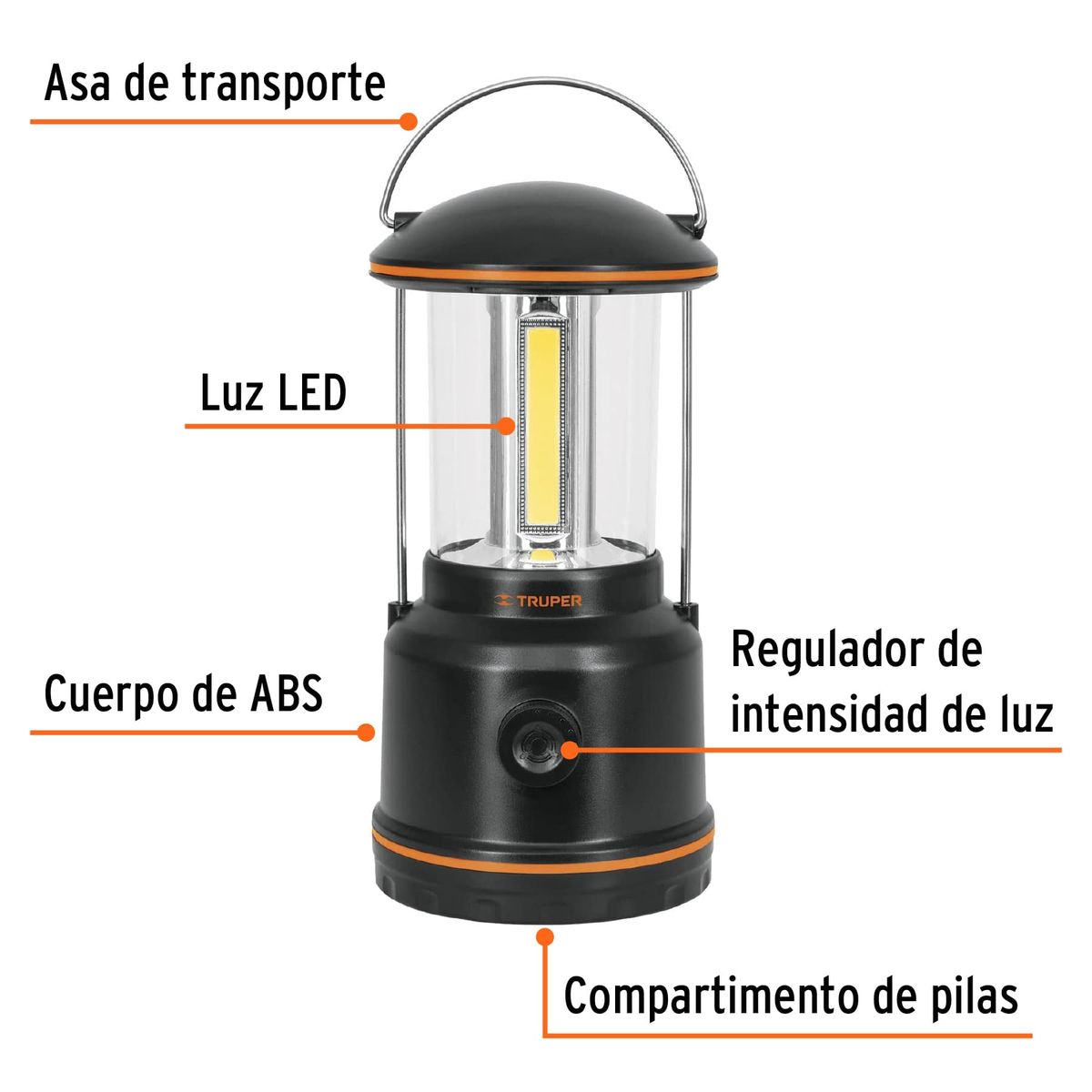 TRUPER - Linterna Para Campamento Camping Flashlight Farol Led