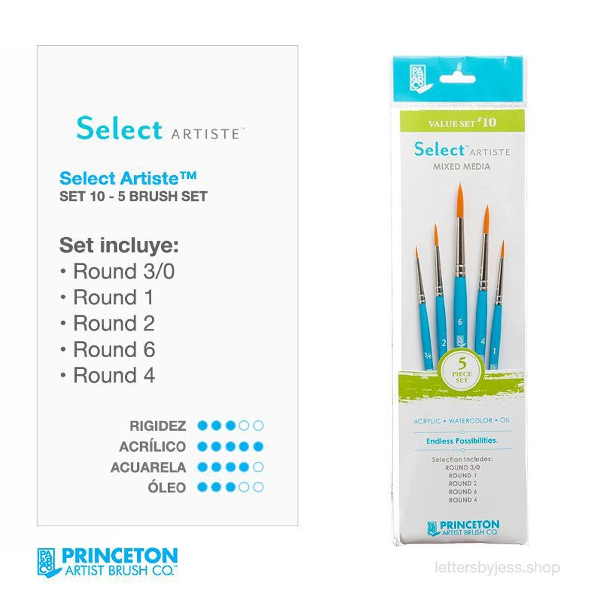 GENERICO - Princeton - SET 10 SELECT - 5 PIEZAS