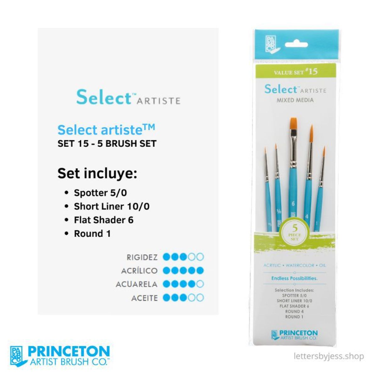 GENERICO - Princeton - SET 15 SELECT - 5 PIEZAS