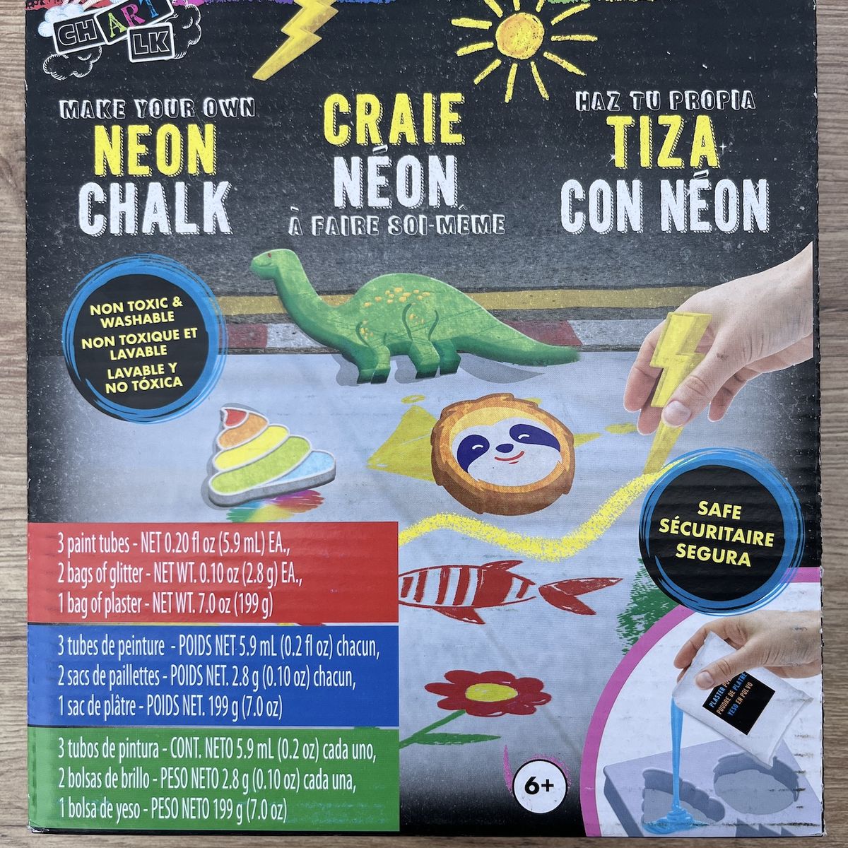 GENERICO - Set Magico de Tizas para Niños Dibujar Arte Dinosaurio