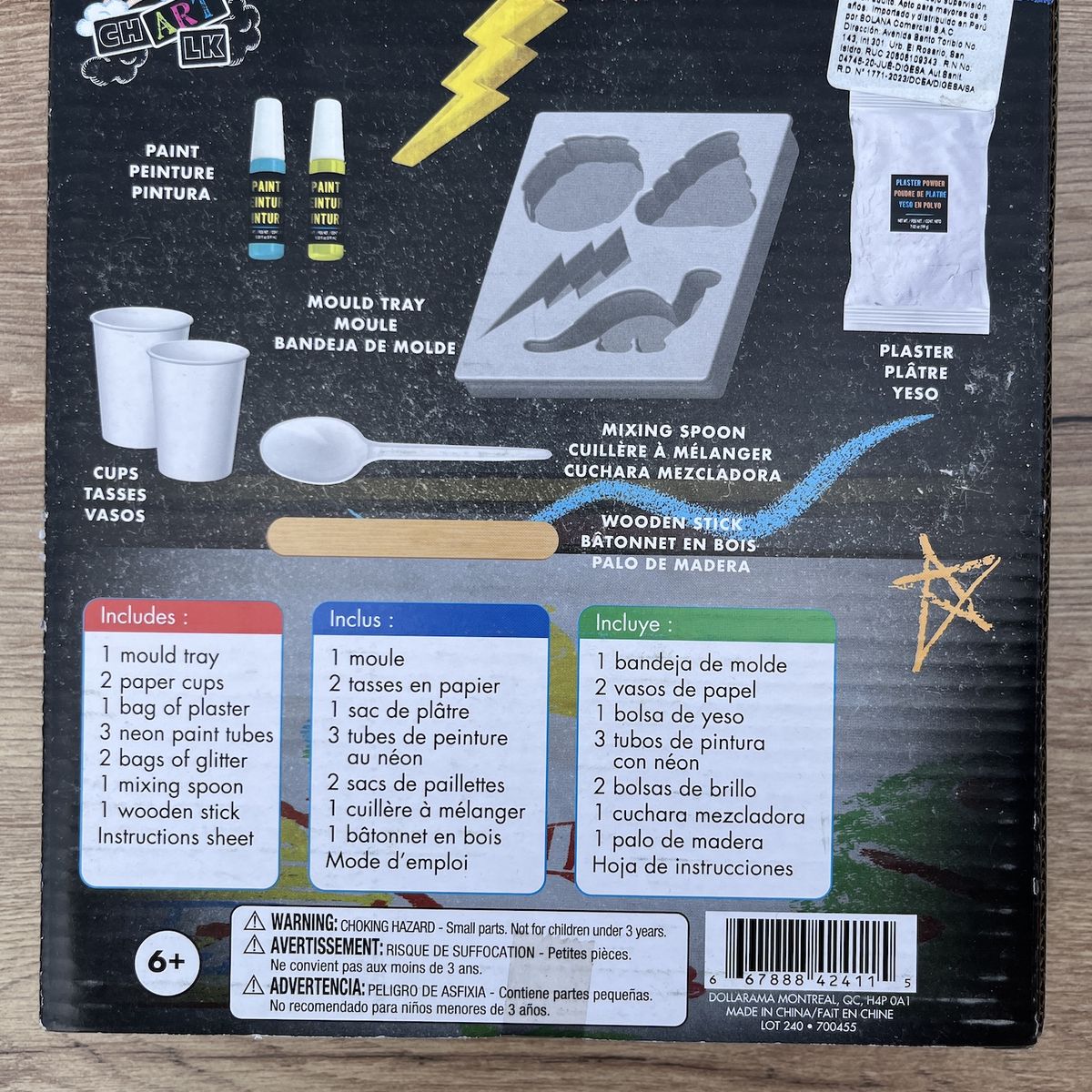 GENERICO - Set Magico de Tizas para Niños Dibujar Arte Dinosaurio