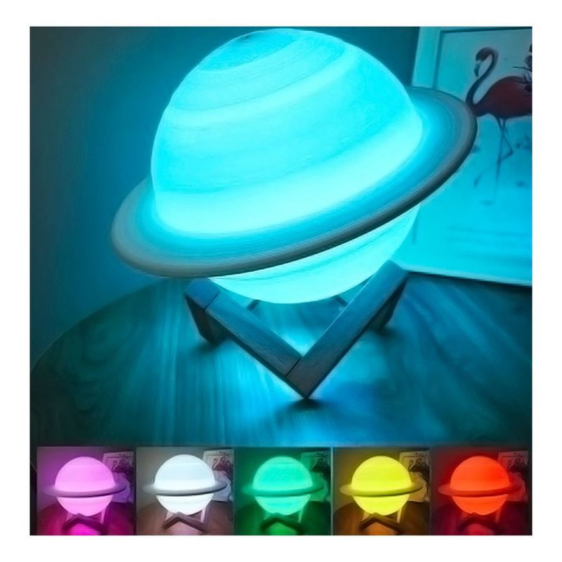GENERICO - Humidificador Saturno con Luz LED Colores Difusor Aromaterapia 200ml