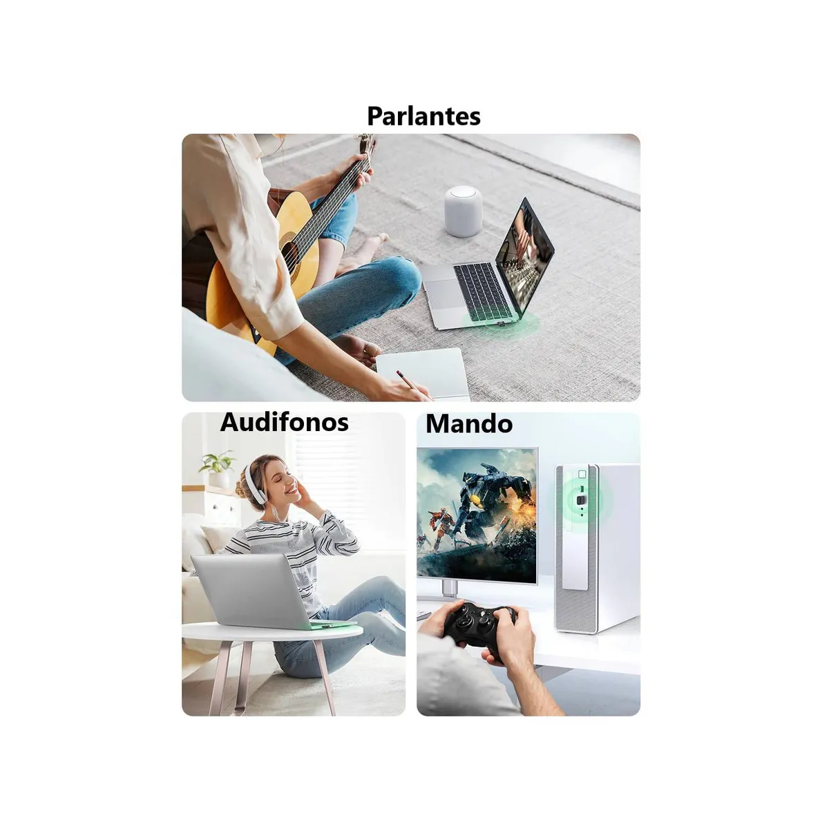 GENERICO - Adaptador Ugreen USB bluetooth 5.0