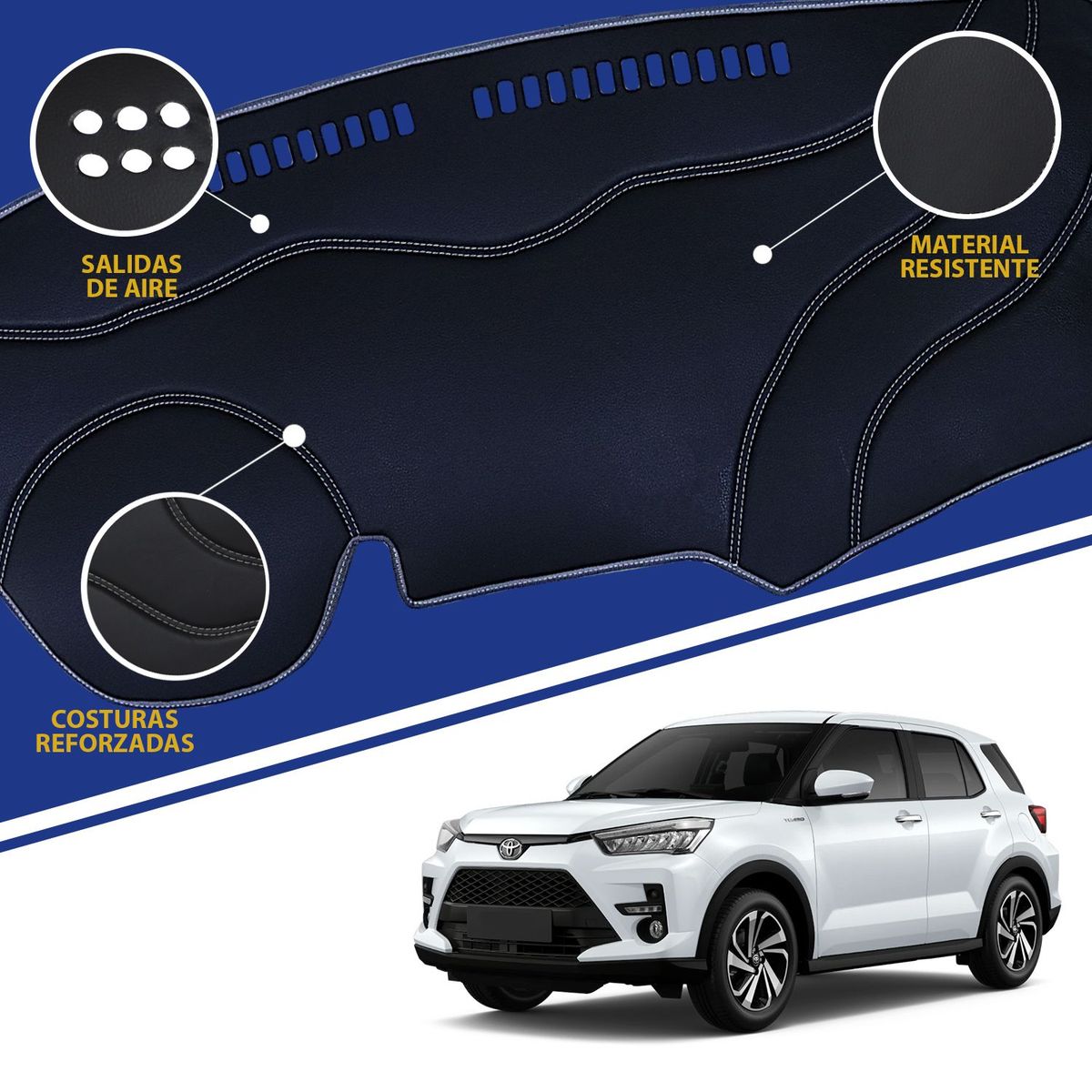 TECGO - PROTECTOR CUBRE TAPETE TABLERO TIPO TOYOTA RAIZE 2023