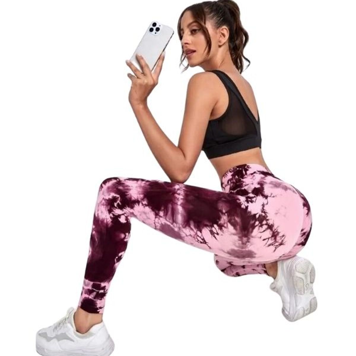 GENERICO - Leggin Deportivo Tie Dye - Legging Push-Up - Ropa deportiva gym