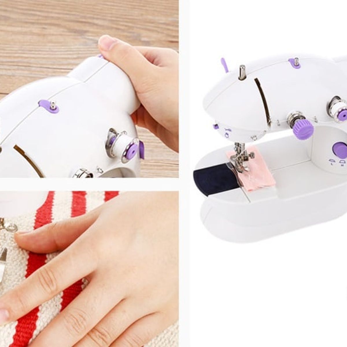 GENERICO - Mini cosedora eléctrica maquina de coser con accesorios