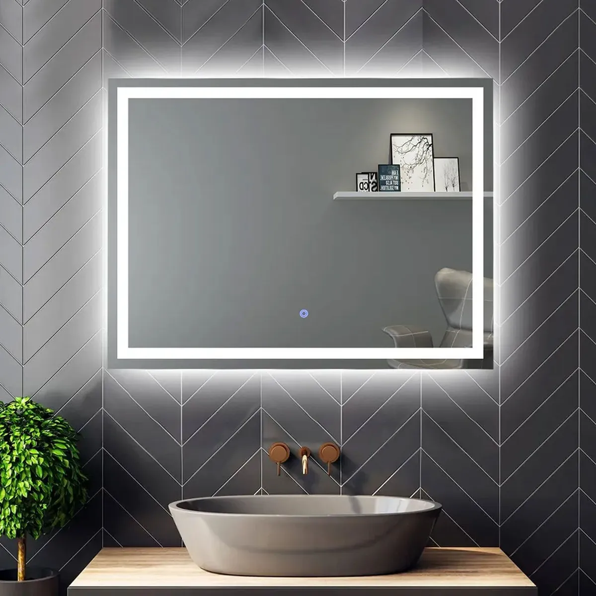 GENERICO - Espejo Led con sensor de mano 100x70cm