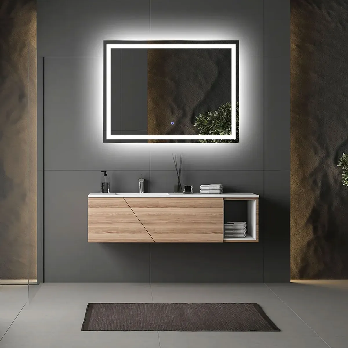 GENERICO - Espejo Led con sensor de mano 100x70cm