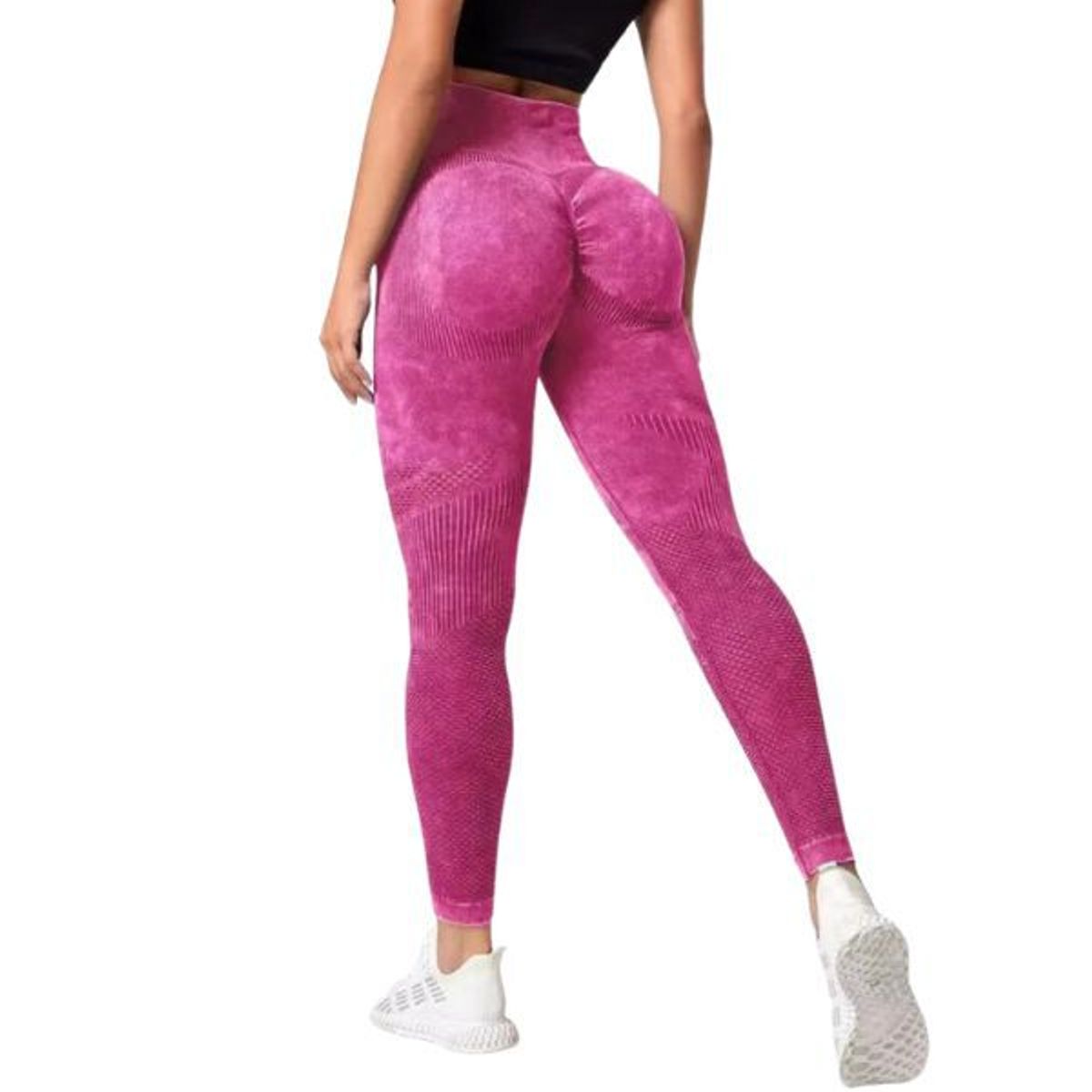 GENERICO - Legging Deportivo Push-Up Acanalado - Leggin Sin Costuras para el gym