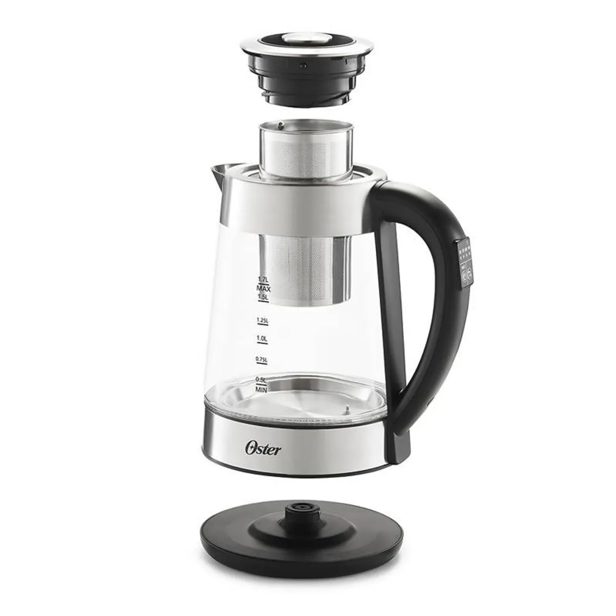 OSTER - Hervidor eléctrico de vidrio con Infusor Oster 1.7 lt BVSTKT8990