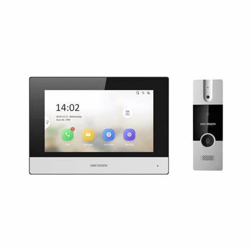 HIKVISION - KIT VPORTERO HIBRIDO INCLUYE MONITOR Y CAMARA
