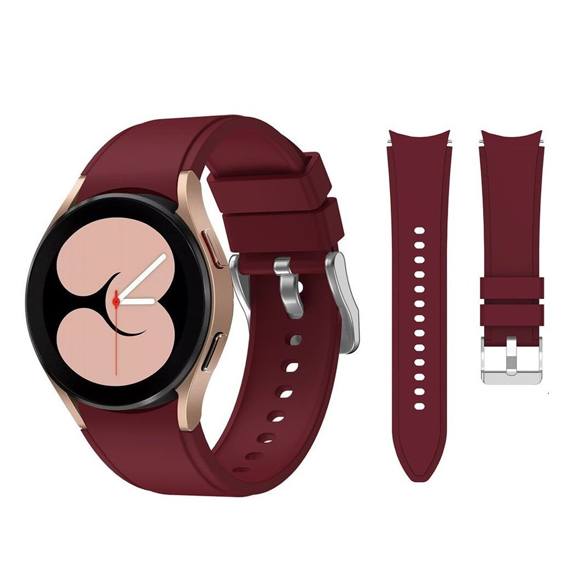 GENERICO - Correa Silicona 1 para Samsung Galaxy Watch 6 / 6 Classic - Vino