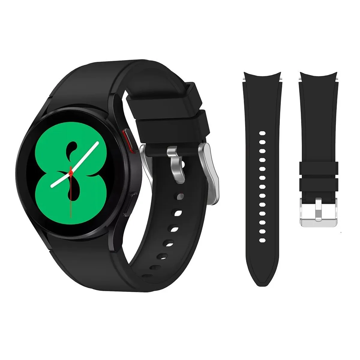 GENERICO - Correa Silicona 1 para Samsung Galaxy Watch 6 / 6 Classic - Negro