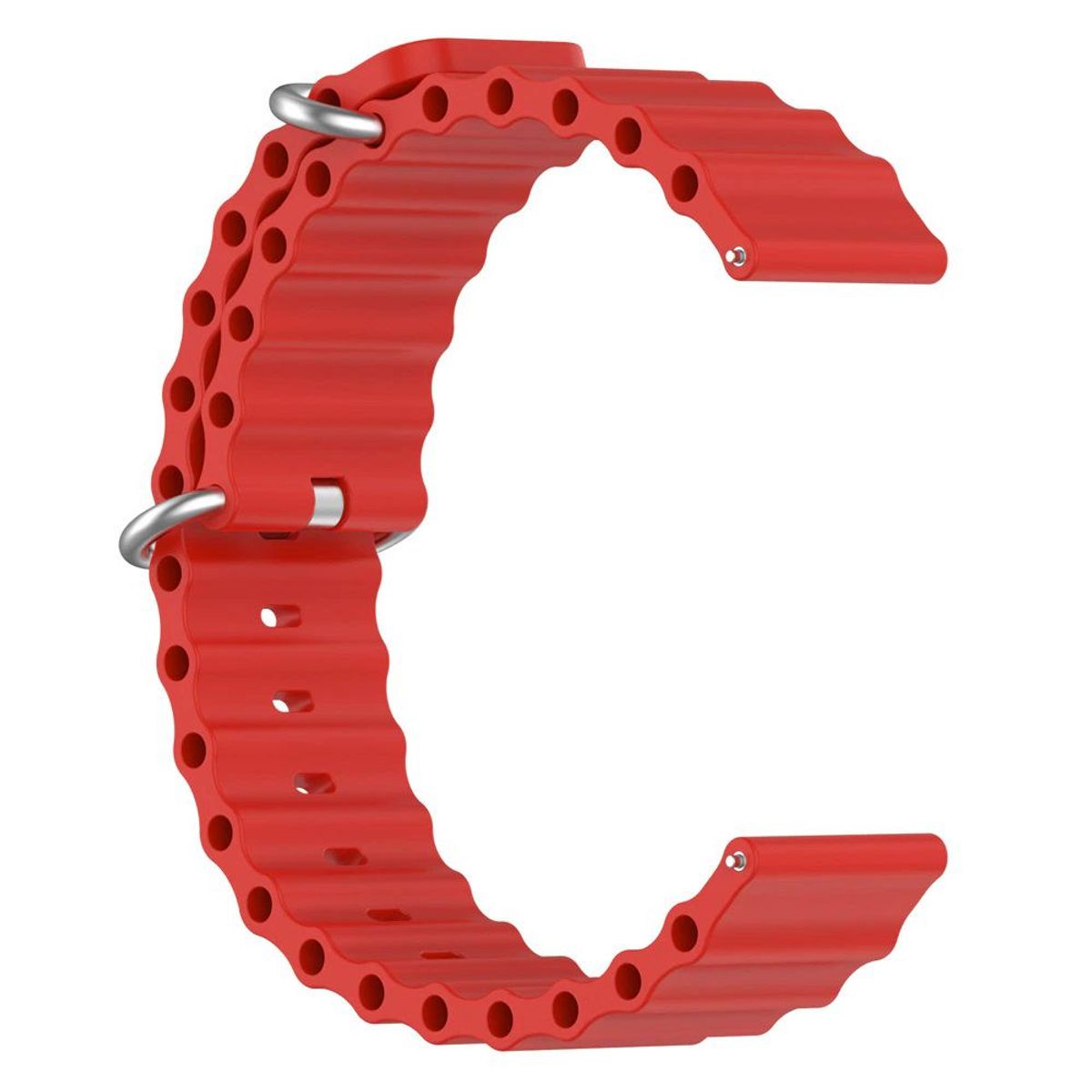 GENERICO - Correa Silicona Ocean para Samsung Galaxy Watch 6 / 6 Classic - Rojo