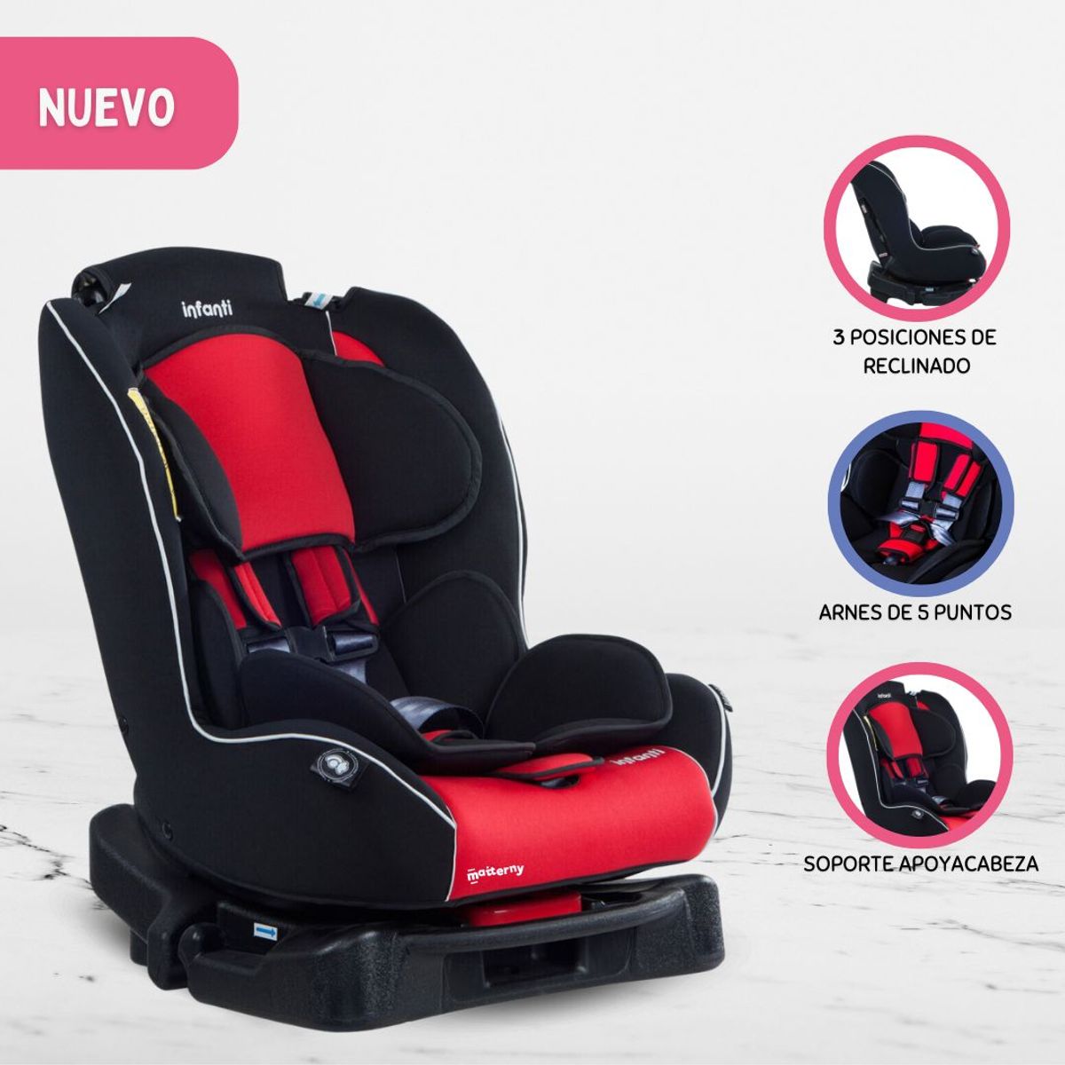 INFANTI - Silla de Auto Infanti para Bebé «V2 EXPRESS» Red