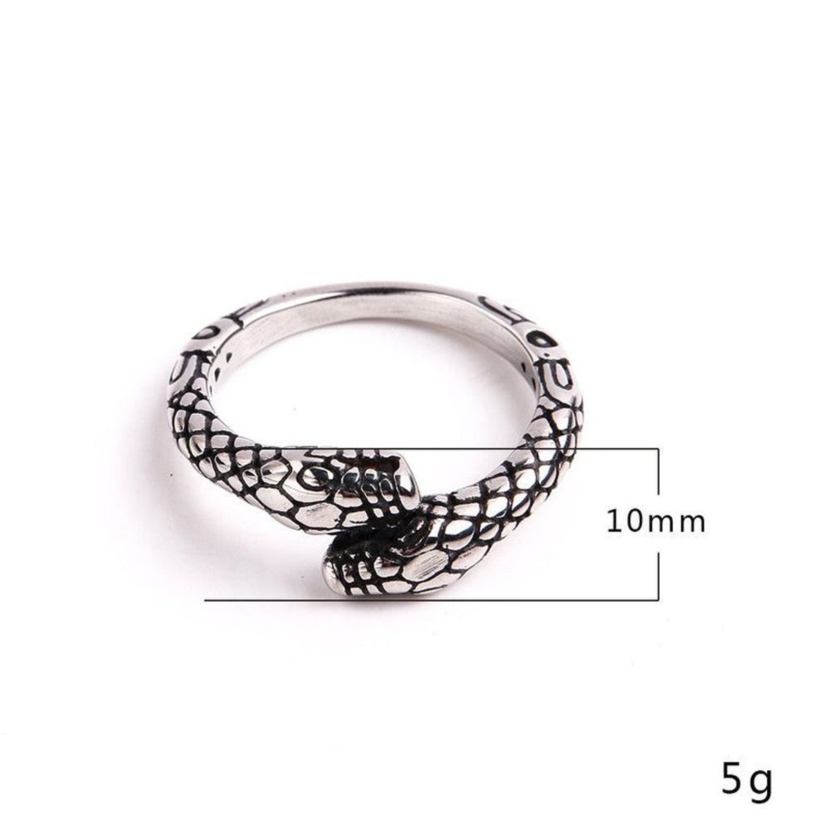 GENERICO - ANILLO SLIM SNAKE PLATEADO - RIN-61