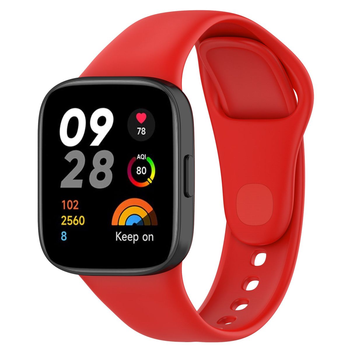 GENERICO - Correa Silicona para REDMI WATCH 3 ACTIVE - Rojo