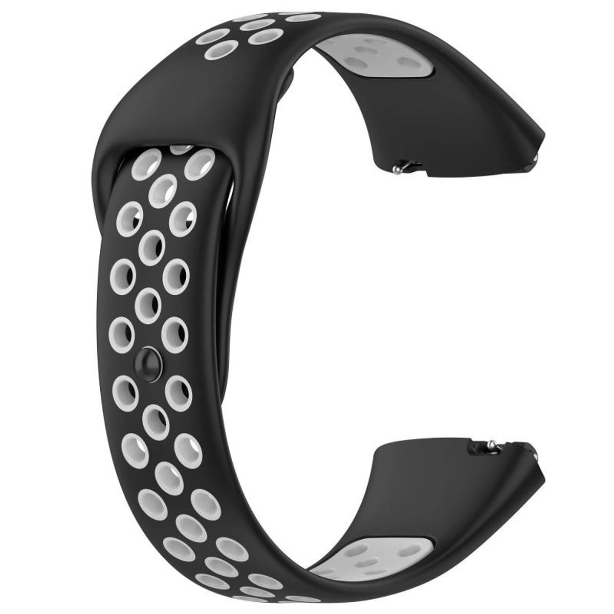GENERICO - Correa Silicona Sport para REDMI WATCH 3 ACTIVE - N/Plomo