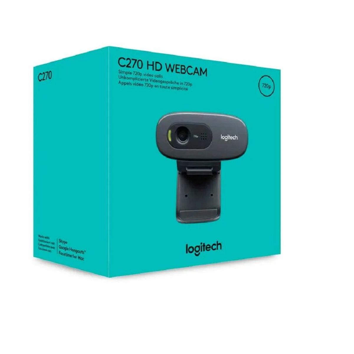 LOGITECH - Cámara Web con micro C270 HD Logitech trabajo estudio juegos