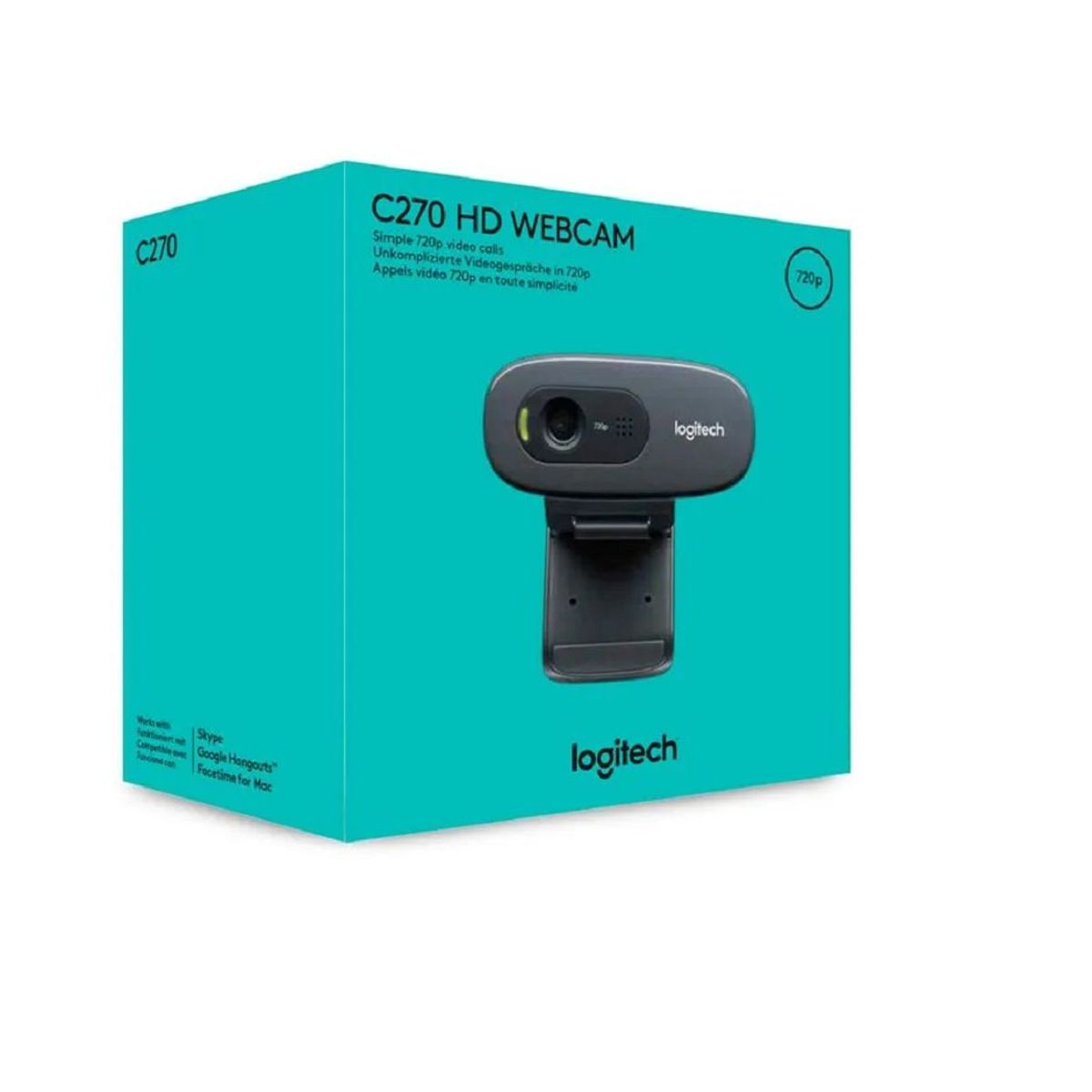 LOGITECH - Cámara Web con micro C270 HD Logitech trabajo estudio juegos