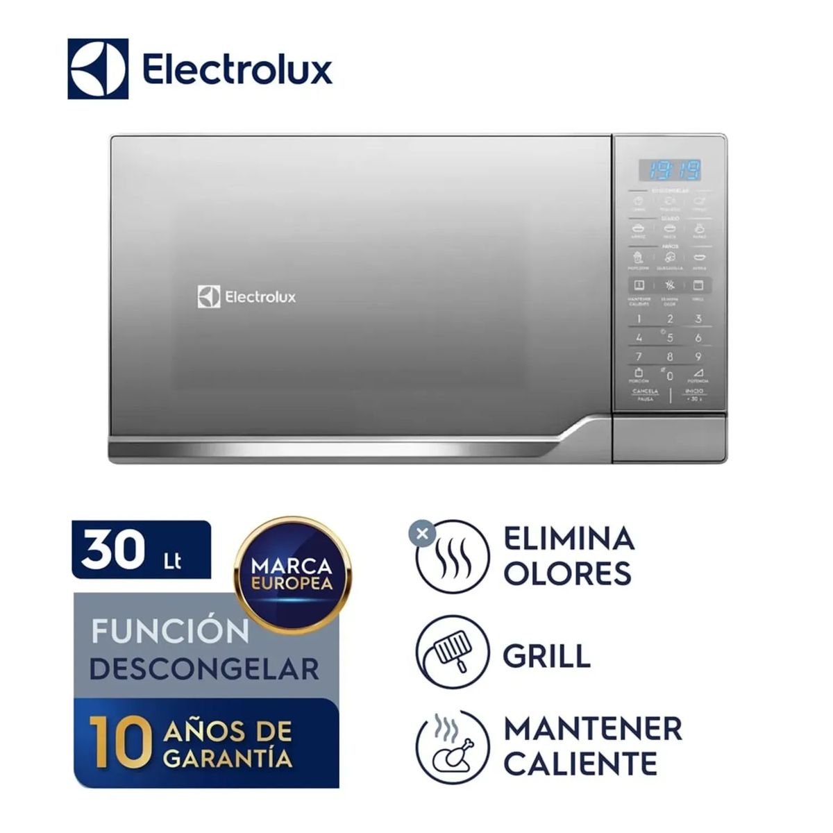 ELECTROLUX - Microondas Electrolux EMDO30G2GSRUG 30 Litros 900 Watts