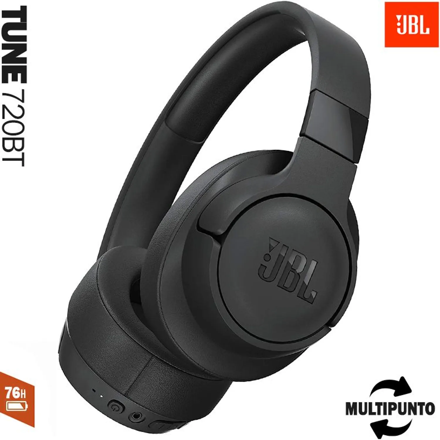 JBL Audifonos Bluetooth Tune 720 BT 76HRS Pure Bass JBL