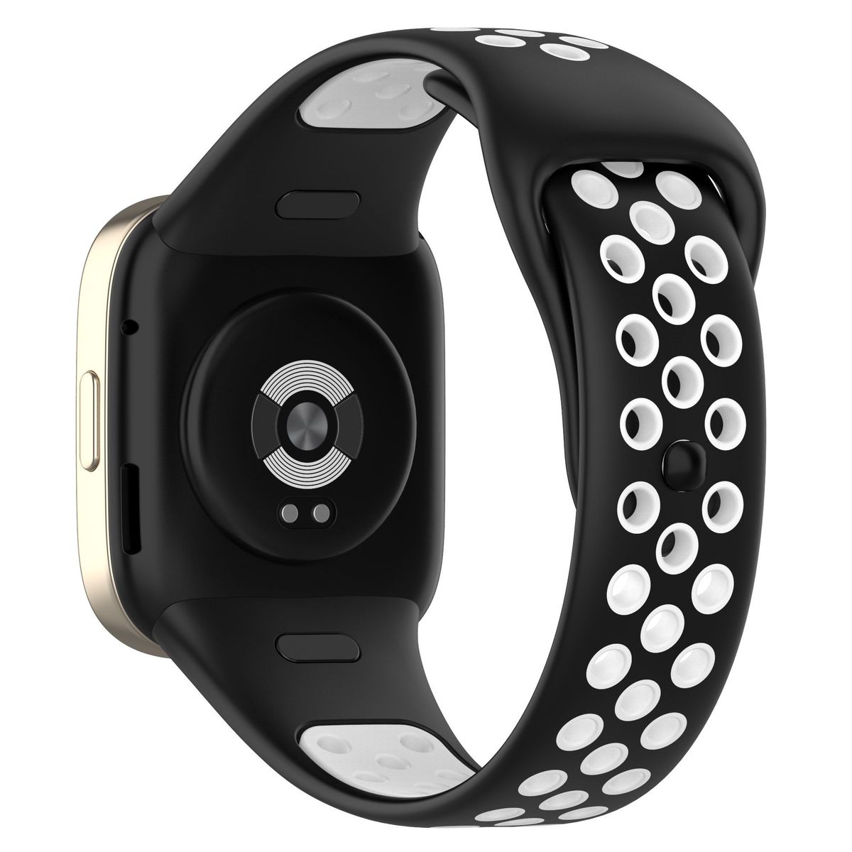 GENERICO - Correa Silicona Sport para REDMI WATCH 3 - N/Blanco