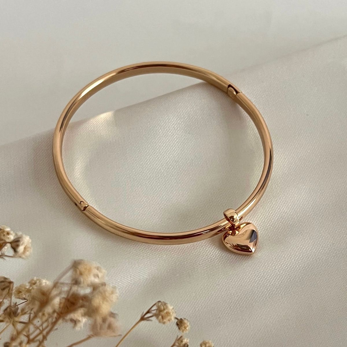 GENERICO - Puñera con corazón bañado en oro 18 k - Oro rosa - Naif Jewelry