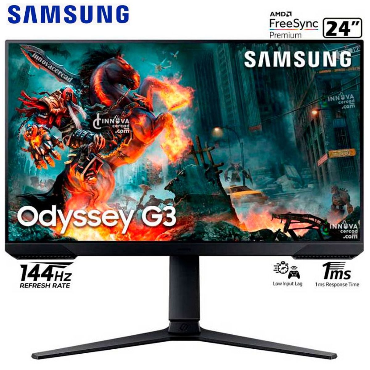SAMSUNG - Monitor Samsung Odyssey LS24AG320NLXPE G3 24 FHD, 144Hz, 1ms