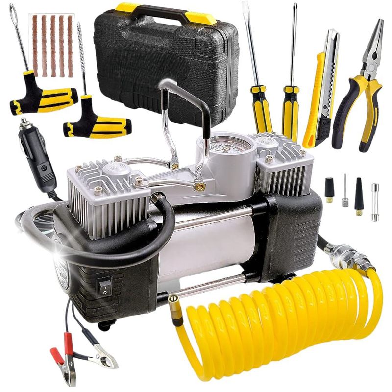 OEM - Kit de Emergencia Compresor 150Psi Doble Cilindro  Set para Parchar