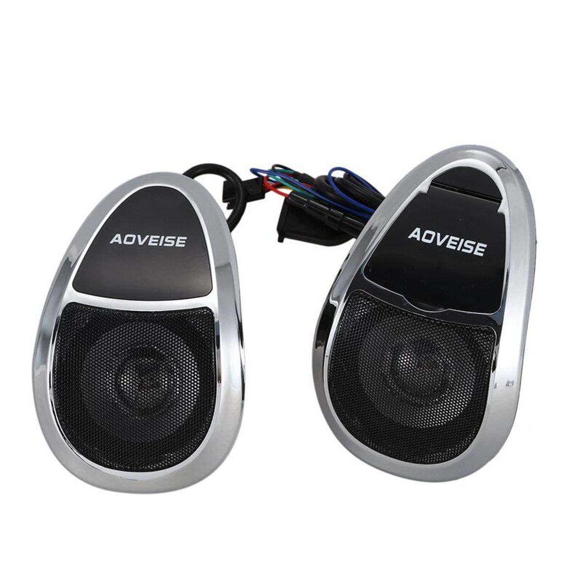 GENERICO - Parlante MT493 Cromado Bluetooth MP3 para motocicletas