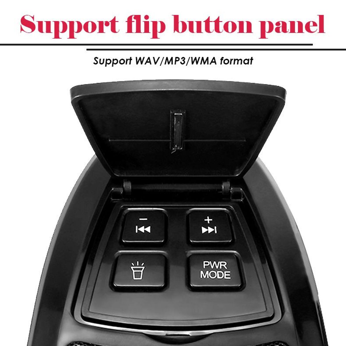 GENERICO - Parlante MT493 Negro Bluetooth MP3 para motocicletas