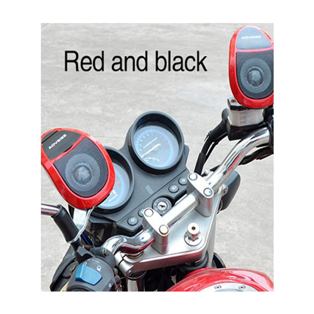 GENERICO - Parlante MT493 Rojo Bluetooth MP3 para motocicletas