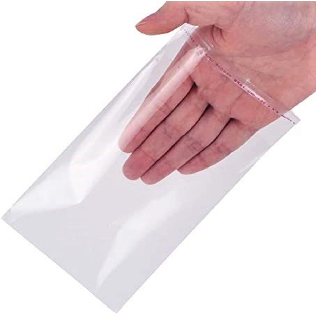 LA SEMILLITA PERUANA - 100 BOLSA TRANSPARENTE CON CINTA ADHESIVA, FÁCIL SELLADO, AUTOADHESIVO